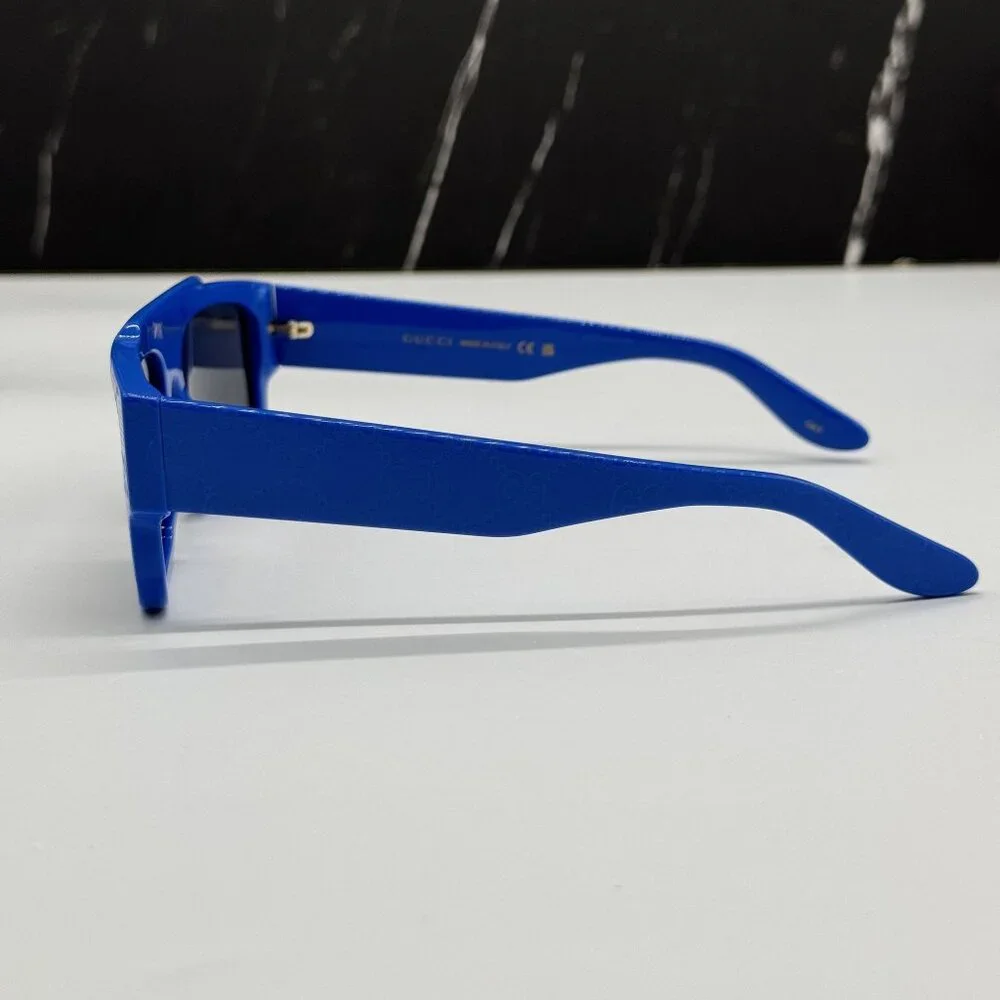 NEW GUCCI GG1460S 008 BLUE SQUARE MEN SUNGLASSES